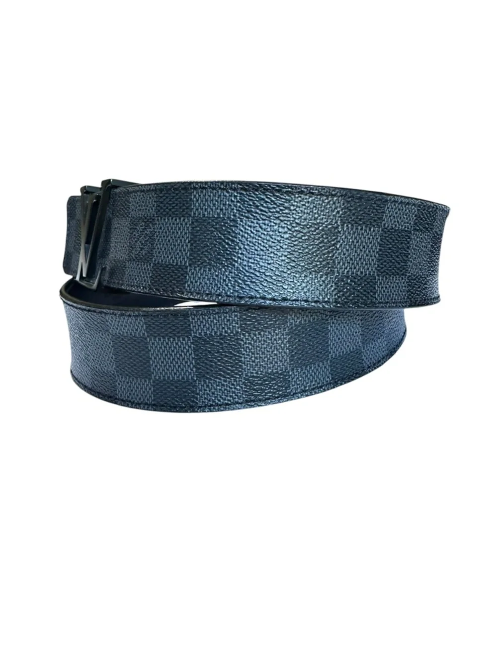 Authentic Louis Vuitton Damier Graphite LV Black Canvas Belt Size 95/38